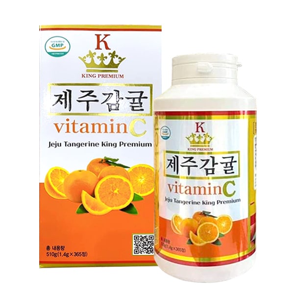 Viên ngậm bổ sung vitamin C tăng cường đề kháng và hệ miễn dịch JeJu Tangerine Vita 1000  500g