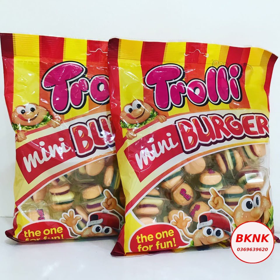 Kẹo dẻo hamburger Trolli date T12/20 - Mỹ