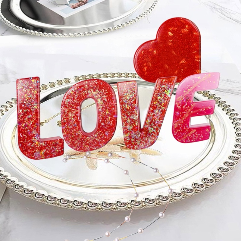 Sa Khuôn Silicone Làm Trang Sức Hình Chữ Cái