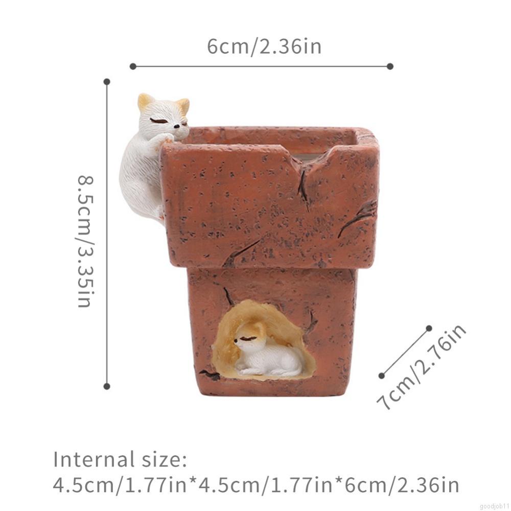Chậu trồng cây mọng nước bằng nhựa resin hình động vật hoạt hình đáng yêu sáng tạo
