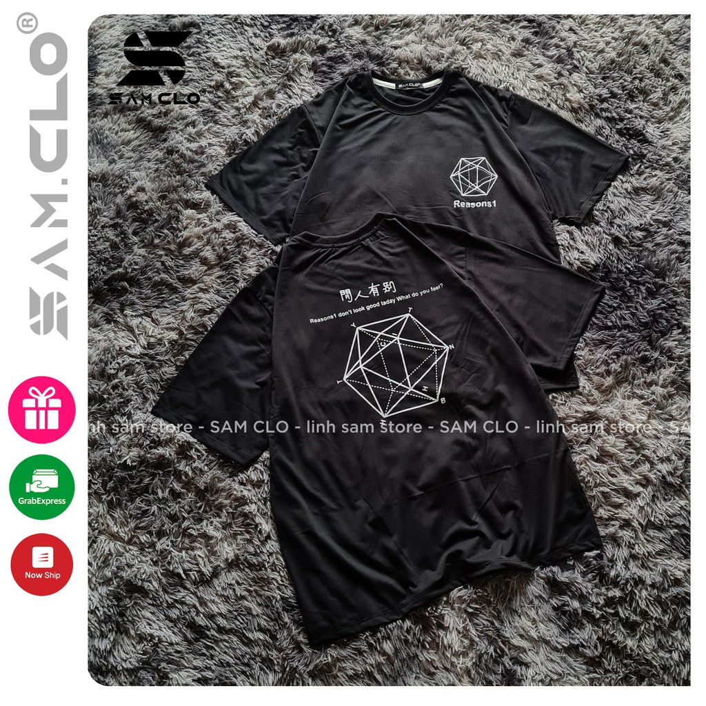 Áo thun tay lỡ SAM CLO freesize nữ phông form rộng Unisex, mặc lớp, nhóm, cặp in hình ĐA GIÁC màu đen chữ nhật | BigBuy360 - bigbuy360.vn