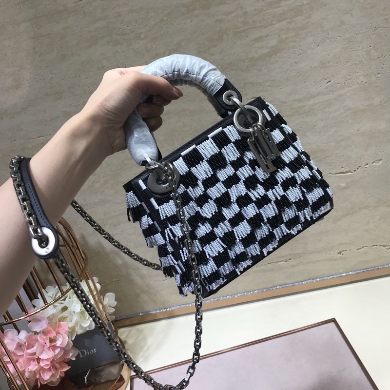 Túi xách nữ Dior CD Lady mini hoạ tiết caro chất liệu da thật cao cấp hàng vip 1-1