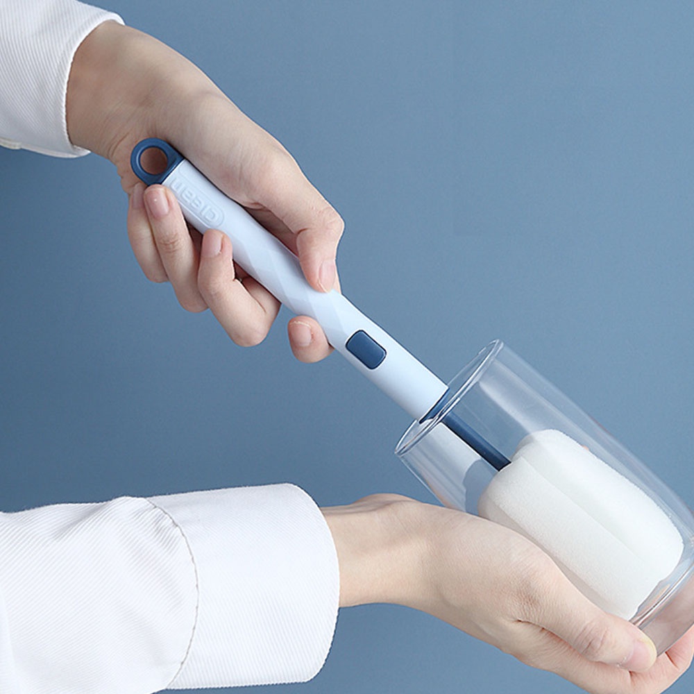 Cọ Vệ Sinh Bình Sữa Tay Cầm Dài Bằng Bọt Biển Tiện Dụng