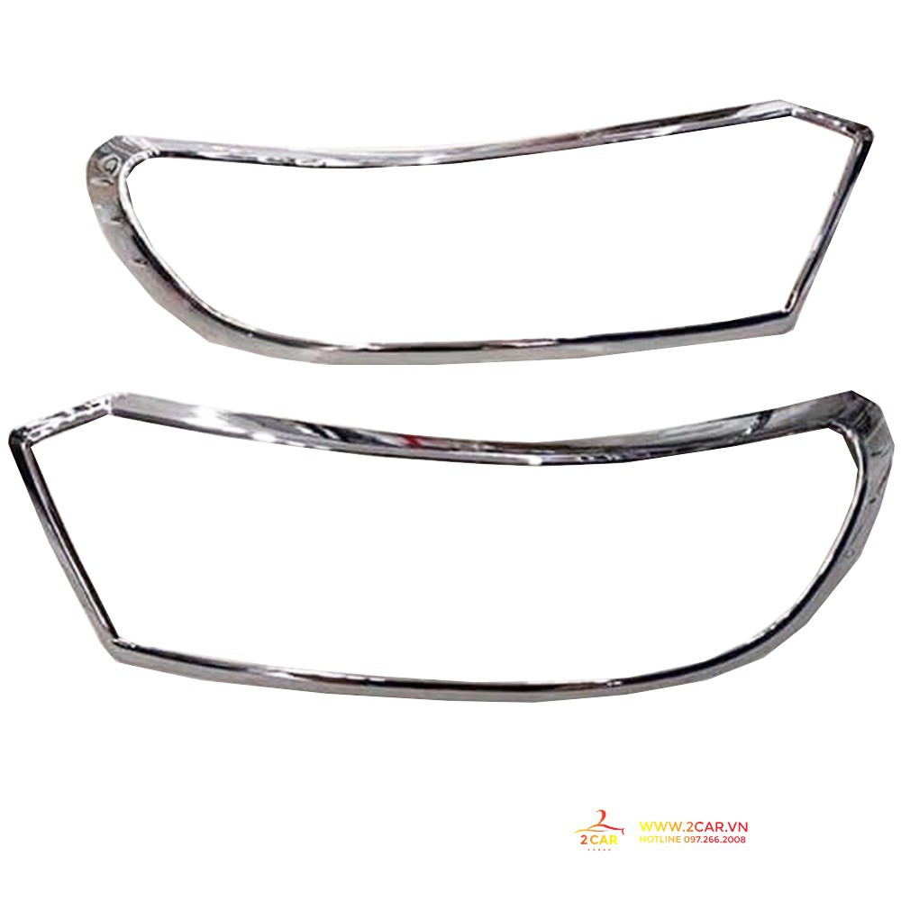 Bộ ốp viền đèn pha, hậu Honda Brio 2018-2020 mạ crom cao cấp