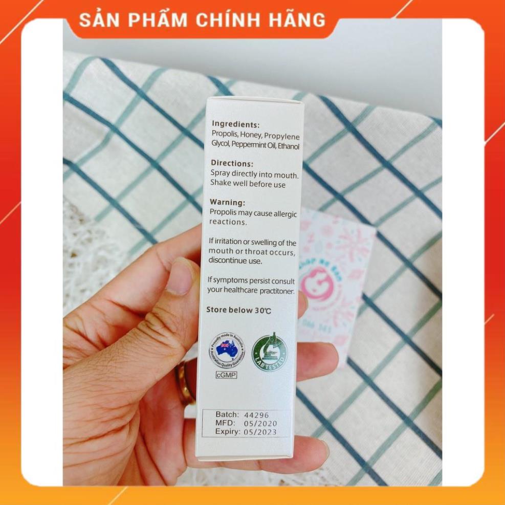 Chai Xịt Keo Ong hỗ trợ ho Vitatree 25ml mẫu mới 2021 chính hãng úc