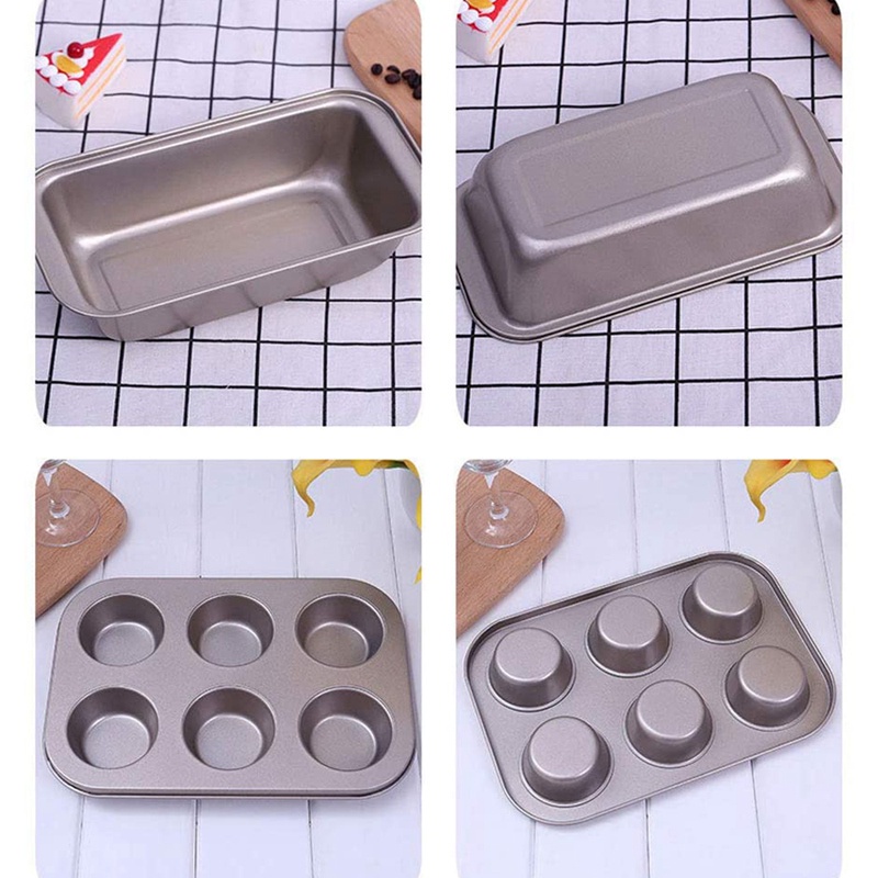 Khay nướng bánh sét 5 khay chất liệu carbon cao cấp chống dính làm bánh mì pizza đủ size bé đền lớn tiện dụng