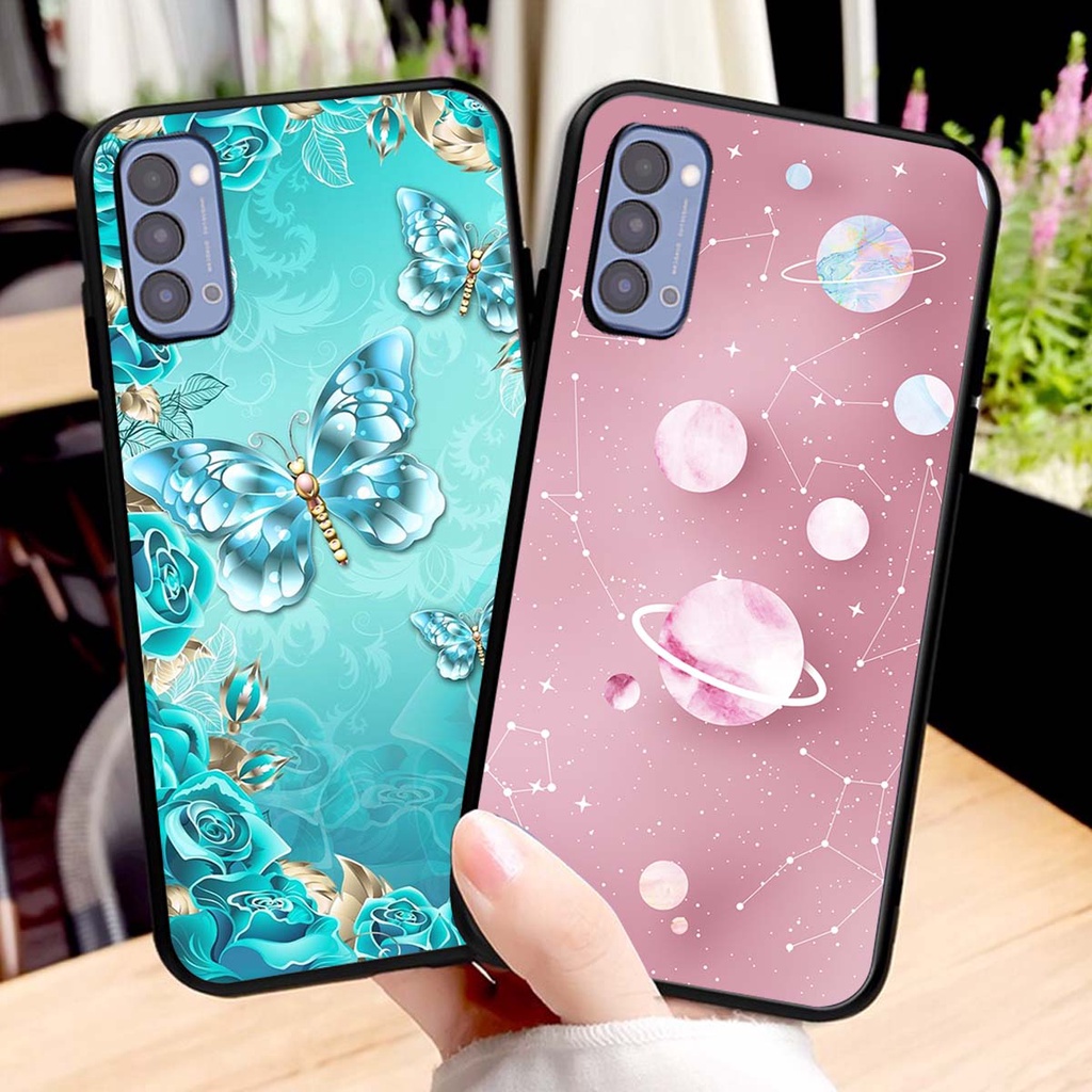 Ốp lưng Oppo RENO 4 in hình hoa xinh xắn, hiện đại , thời trang ,phong cách