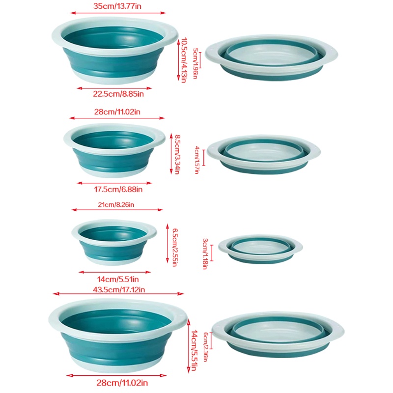 Chậu Rửa Mặt Đa Năng Gọn Nhẹ Có Thể Gấp Gọn Tiện Dụng