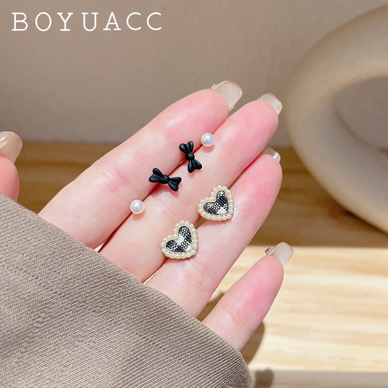 Bông Tai Bạc Hình Tròn / Bướm / Hoa Xinh Xắn Thời Trang Cho Nữ