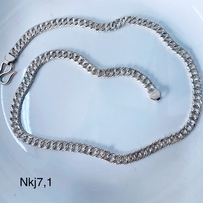 VÒNG CỔ NAM BẠC TA DÁNG MẮT XÍCH ĐƠN GIẢN