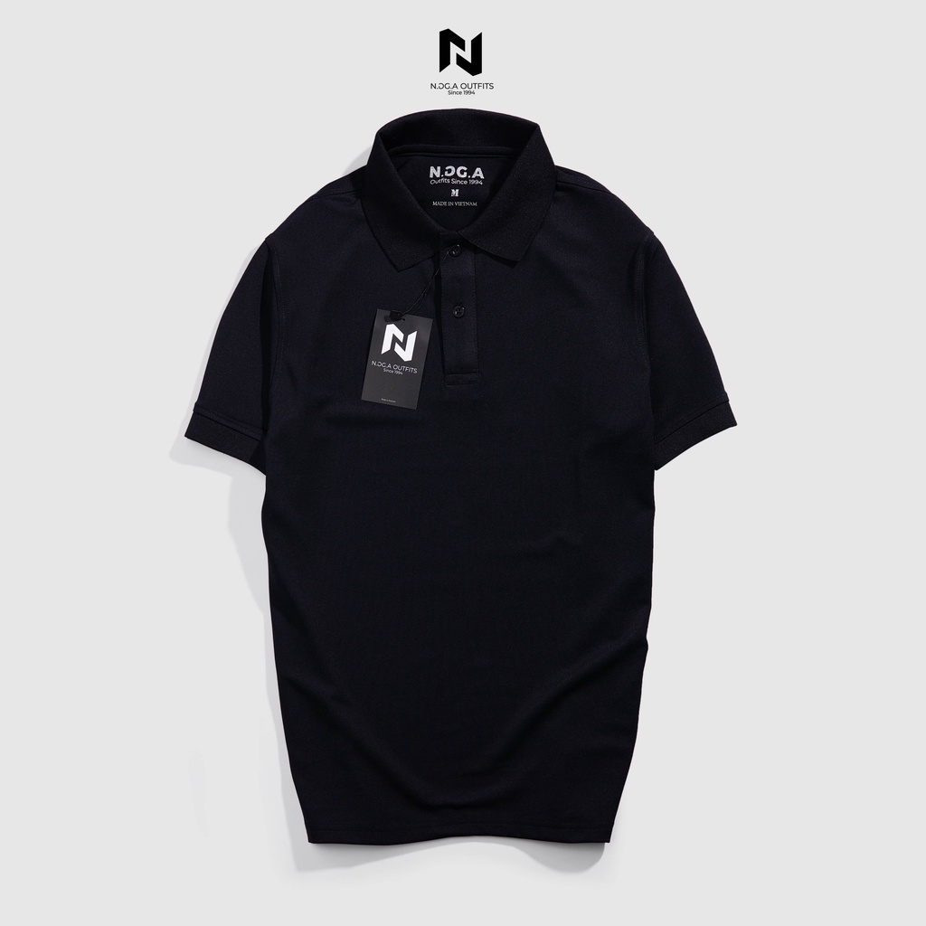 Áo Polo Nam Đen Basic N.GG.A Chất Cotton