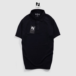 Áo polo nam đen basic n.gg.a chất cotton