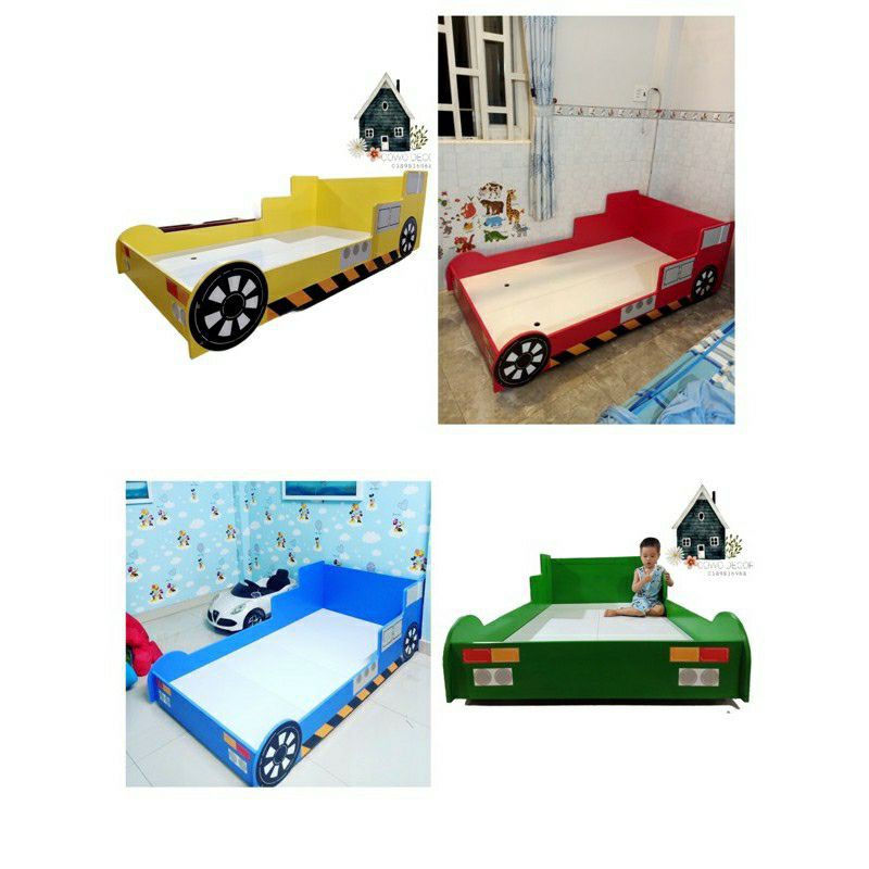 giường ô tô cho bé gỗ MDF nhập khẩu 1m9 | BigBuy360 - bigbuy360.vn