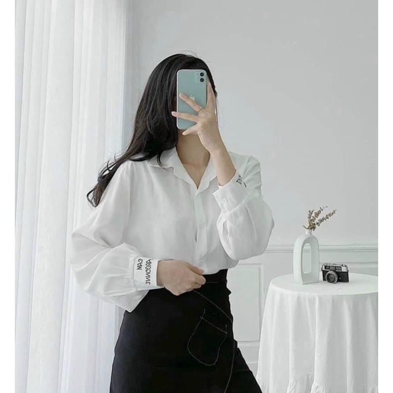 ÁO SƠ MI NỮ TRẮNG CHẤT TƠ LỤA SIÊU XINH