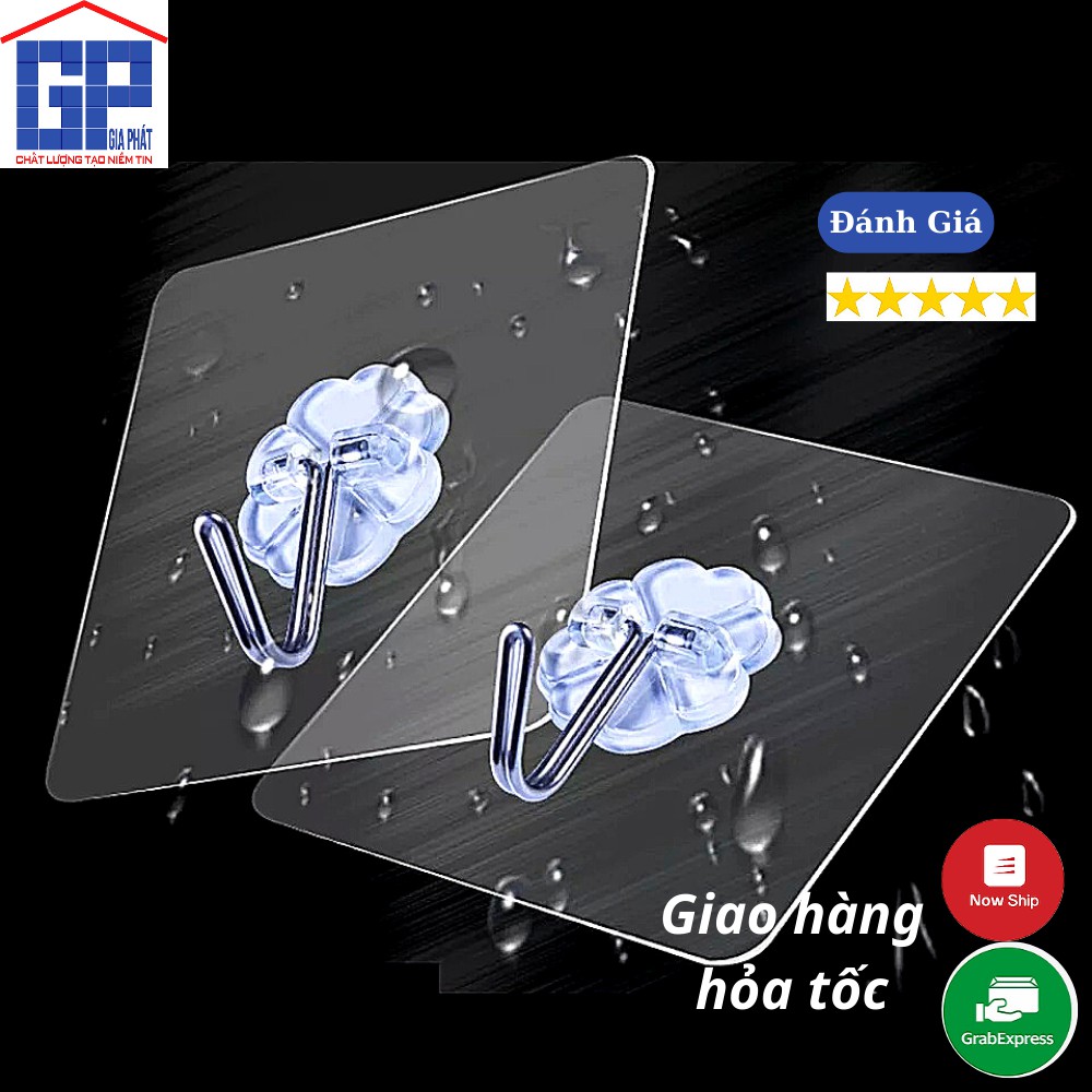 Móc Dán Tường Chịu Lực,Móc Dán Kính, Móc Dán Gạch Hoa Trong Suốt Chịu Tải 10KG Cao Cấp