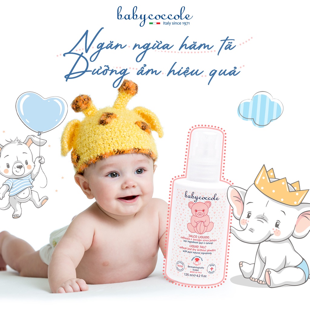 Phấn rôm nước với tinh bột bắp Babycoccole 0M+