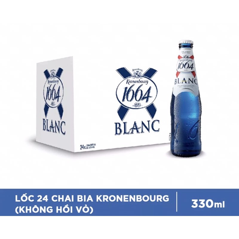 Bia Blanc 1664 - nhập khẩu Pháp - 1 thùng 24 chai 330ml