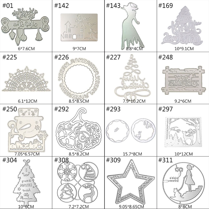 Khuôn Cắt Giấy Làm Từ Kim Loại Hình Chủ Đề Halloween Trang Trí Scrapbook Thẻ
