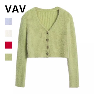 Áo cardigan len lông mềm mịn dáng ngắn siêu xinh, phong cách hàn quốc
