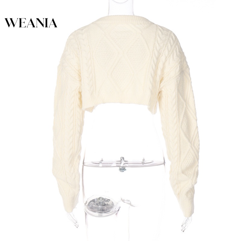 Áo Sweater Dệt Kim Tay Dài Dáng Rộng Cổ Tròn Thời Trang Mùa Thu Cho Nữ