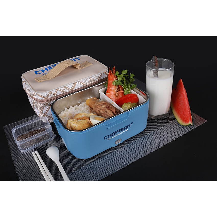 Hộp cơm hâm nóng Chefman CM 113i inox - Hàng chính hãng - Tặng kèm túi đựng hộp cơm | BigBuy360 - bigbuy360.vn