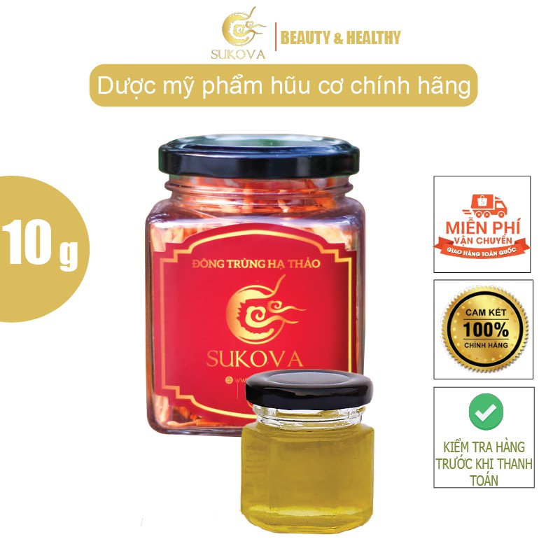 Đông trùng hạ thảo khô sấy thăng hoa, Nấm đông trùng hạ thảo lọ 10G Sukova - Thực phẩm khô | VinMart.co