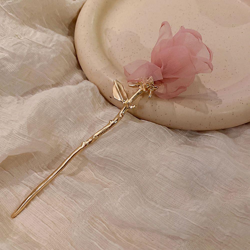 Trâm Cài Tóc VANES1 Dạng Lưới Họa Tiết Hoa Tulip Phong Cách Trung Hoa Cổ Điển Sang Trọng