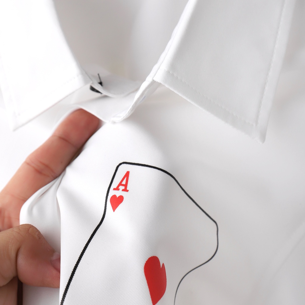 Áo sơ mi nam tay ngắn họa tiết chất lụa thoáng mát, không nhăn , form regular Atman AMANLAB