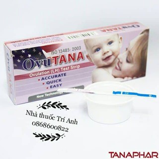 combo hộp 12 que thử rụng trứng ovutana loại que bản to nhìn rõ chính hãng