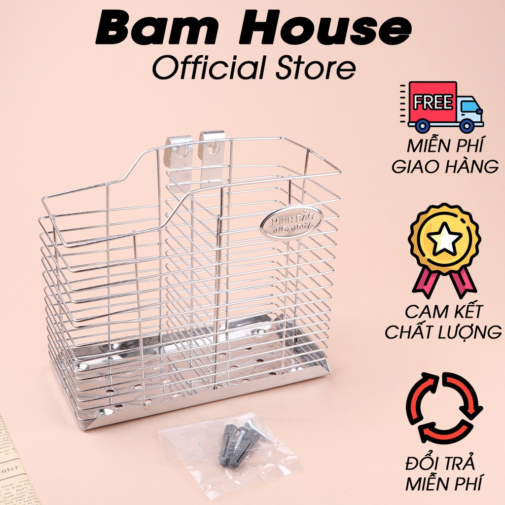 Ống đũa inox đôi Bam House sáng bóng cao cấp kèm ốc vít ODI01 – Gia dụng bếp