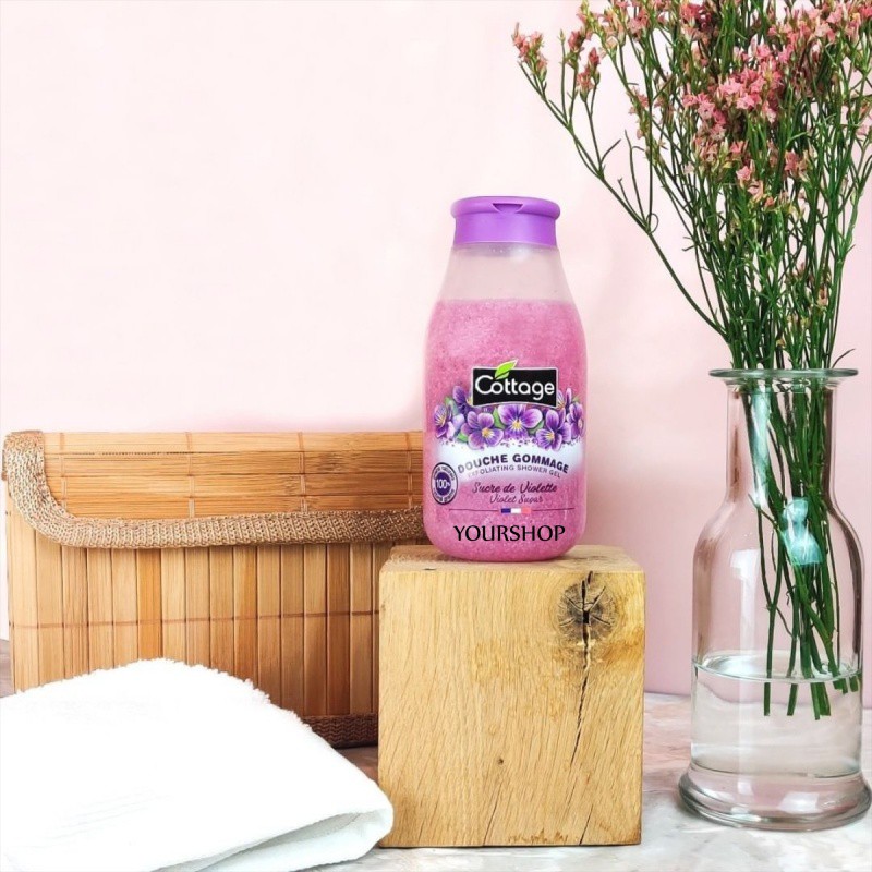 Sữa tắm tẩy tế bào chết Cottage Violet 270ml - Chính Hãng Pháp | BigBuy360 - bigbuy360.vn