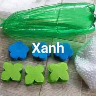 Bộ nguyên liệu làm hoa mai, cúc giấy Lụa (Gấm)