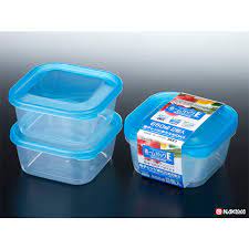 Set 2 hộp nhựa 750ml màu xanh Nakaya NỘI ĐỊA NHẬT BẢN