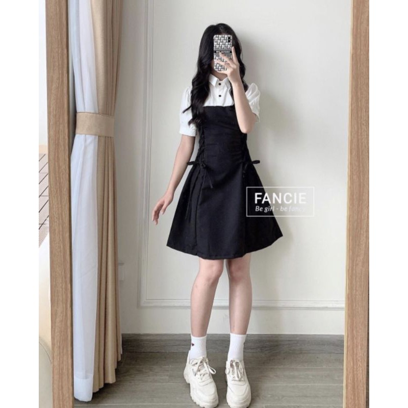 Váy cổ trắng đan eo siêu xinh | BigBuy360 - bigbuy360.vn