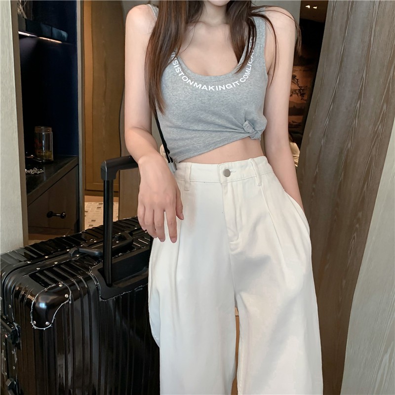 Quần kaki lưng cao ống suông trẻ trung (có hình thật) | BigBuy360 - bigbuy360.vn