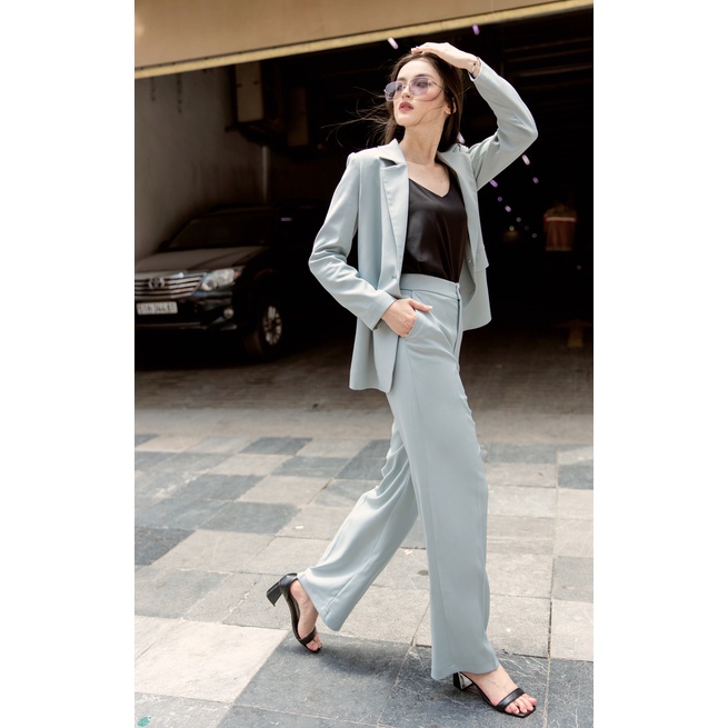 Quần ống suông màu xanh mint Stella - MAIIMER