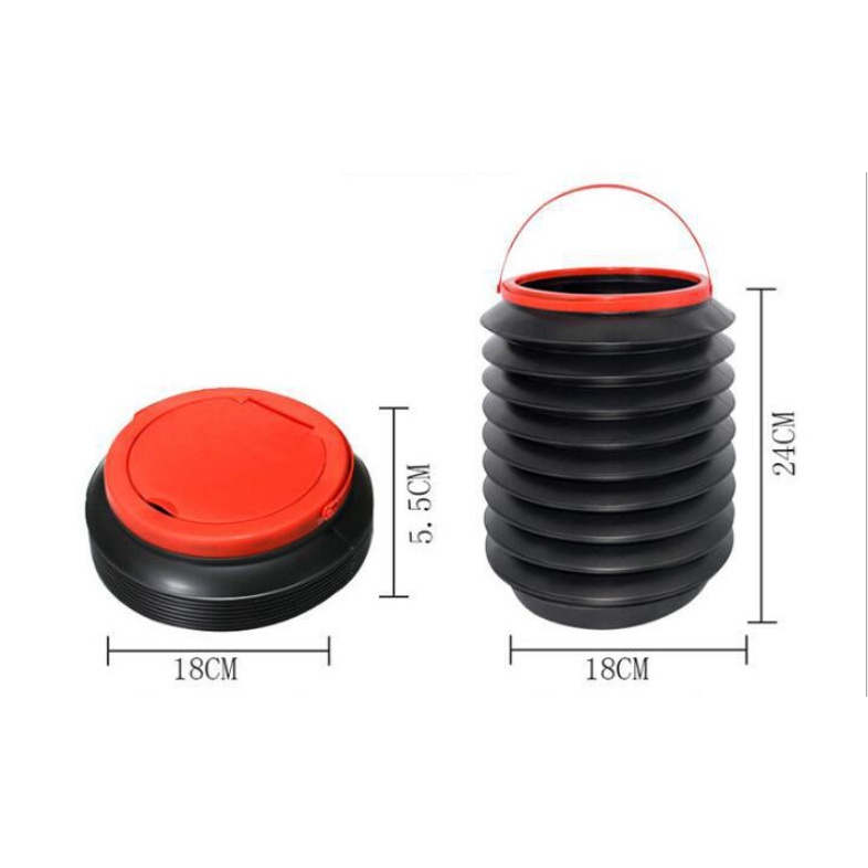 Thùng đựng rác 4l gấp gọn trên oto, chất liệu nhựa siêu bền, an toàn cho người sử dụng
