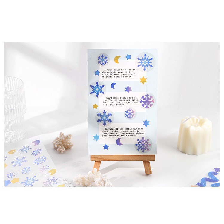 Sticker/ Hình dán Trang Trí Thiệp Màu Tím - Nhiều kiểu dáng nổi bật