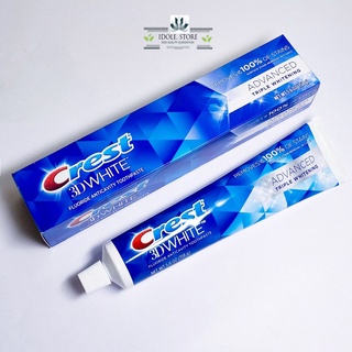 Kem đánh răng Crest 3D 158 White Advanced Triple Whitening tuýp 158g từ Mỹ