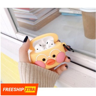 Case bao Airpod 1 2 Pro 3 Vịt má hồng - Vỏ bọc Cover đựng tai nghe không dây Airpods i11, i12
