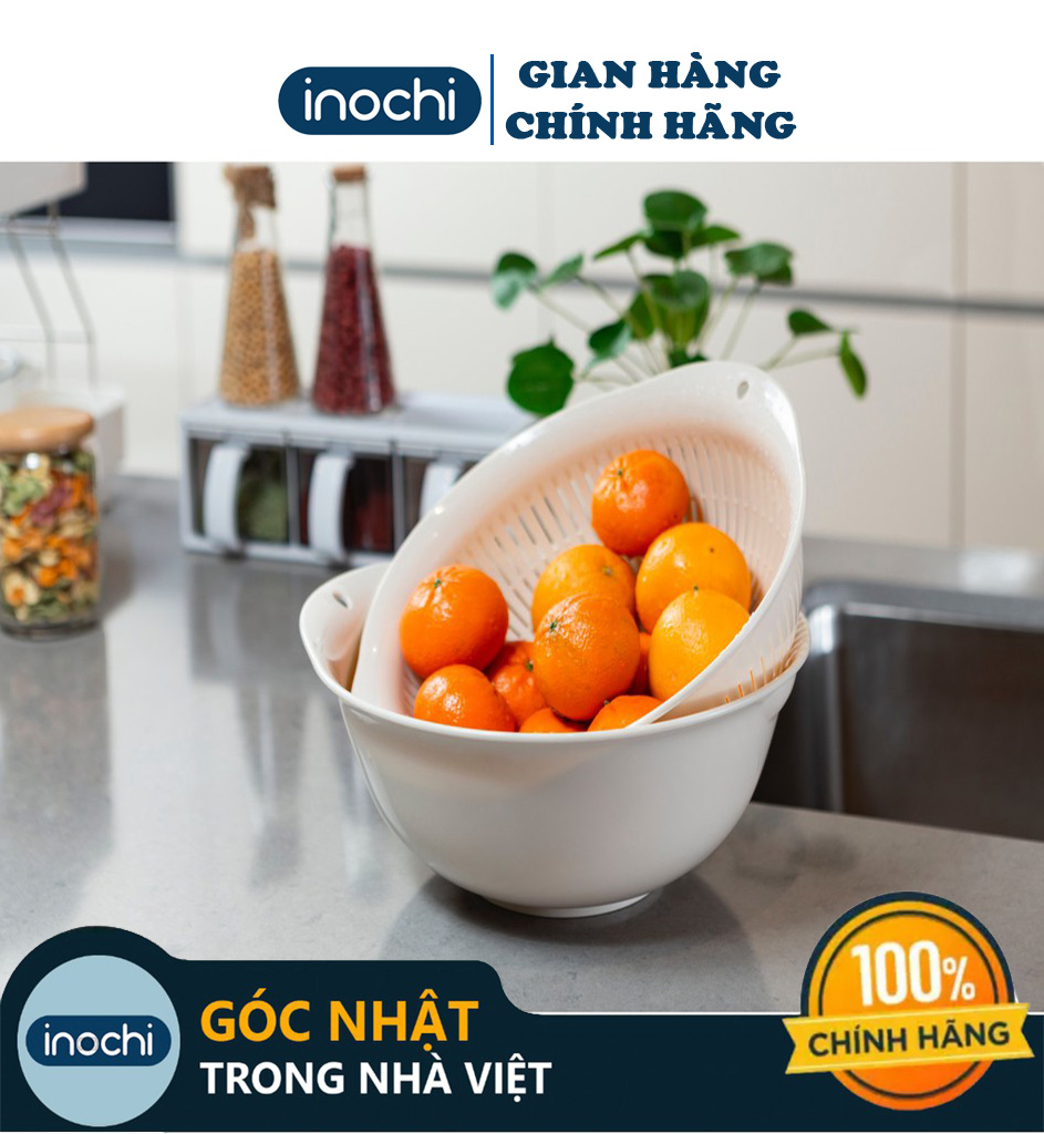 Bộ thau rổ cao cấp 23cm, 28cm, 32cm INOCHI tiêu chuẩn và phong cách nhật bản