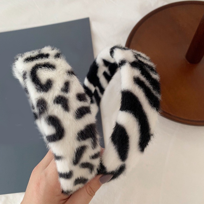 Băng Đô Cài Tóc Bằng Vải Bông In Họa Tiết Da Báo / Ngựa Vằn Cổ Điển