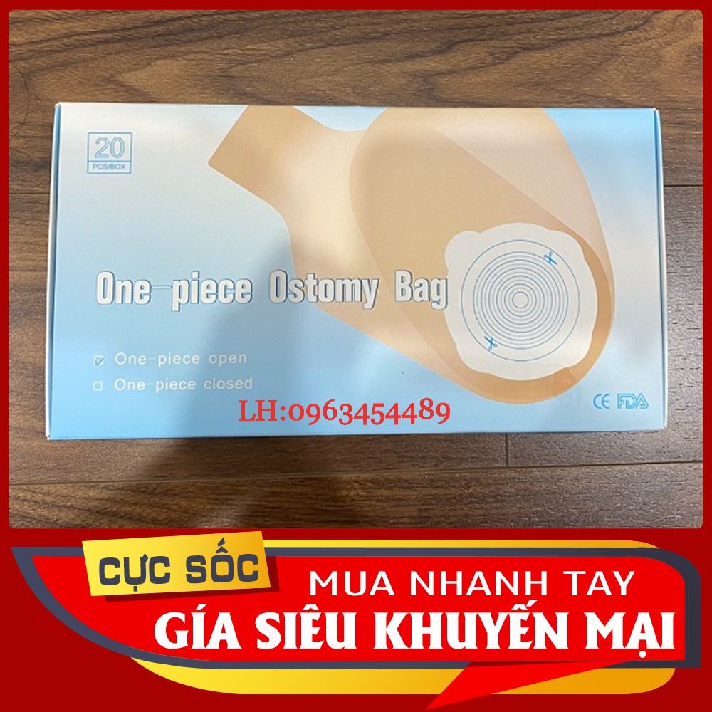 Túi hậu môn nhân tạo cao cấp có than hoạt tính AMC 4006 hộp 20 chiếc