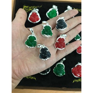 Mặt Phật Di lặc bọc bạc ( nhỏ)