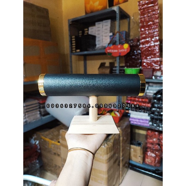 Kệ Chữ T 1 Tầng Đựng Lắc Tay, Vòng Tay, Đồng Hồ Đế Gỗ Cao Cấp