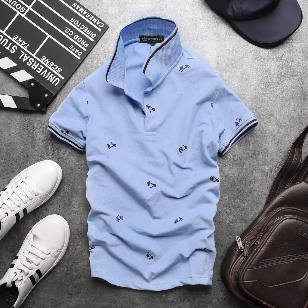 Áo Thun Cá Sấu Nam Họa Tiết Xe - XH042 | BigBuy360 - bigbuy360.vn