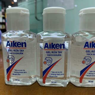 (Hot) Nước rửa tay khô Aiken 60ml