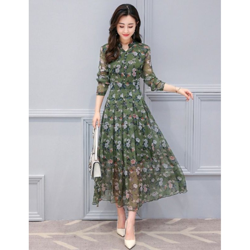 Đầm xoè thanh lịch dáng công sở