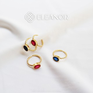 Nhẫn eleanor mạ vàng 14k đính hạt màu sang trọng cho nữ