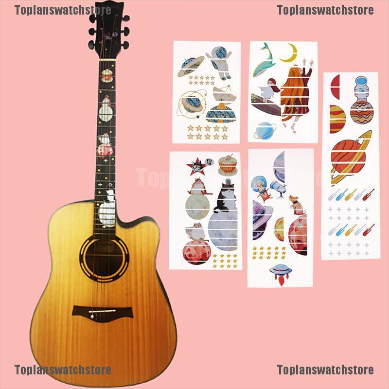 Sticker Dán Trang Trí Đàn Guitar Bass DIY Hình Không Gian